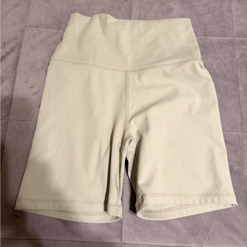 High-Waist light green Women's Bike Shorts